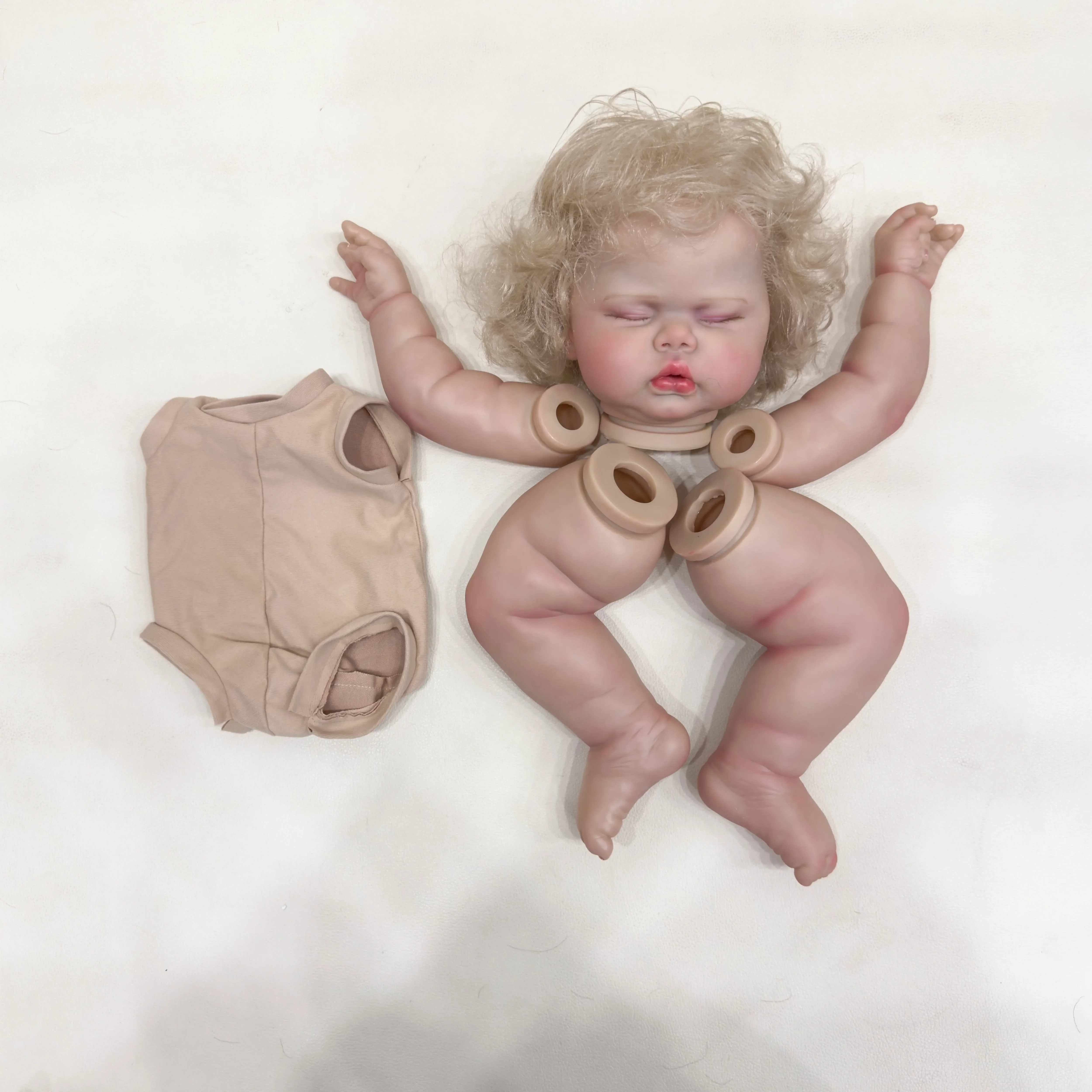 NPK 24inch pickle Lifelike Reborn Doll kit painted Doll kit Unfinished Doll parts with Hand Rooted Hair