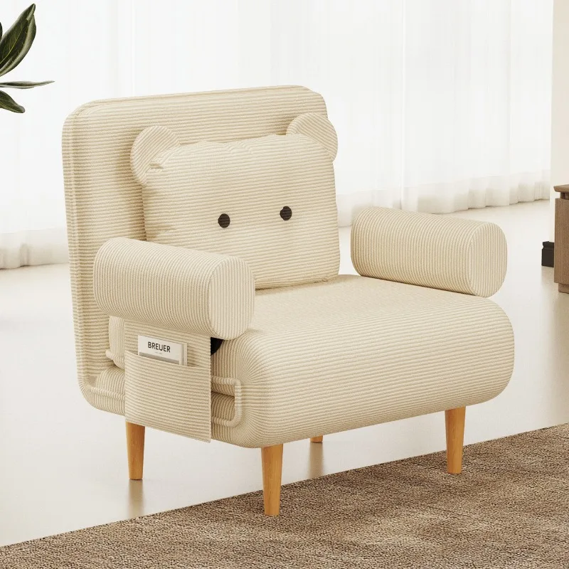 Folding sofa bed, small apartment single dual-use, living room bedroom escort lunch break bed