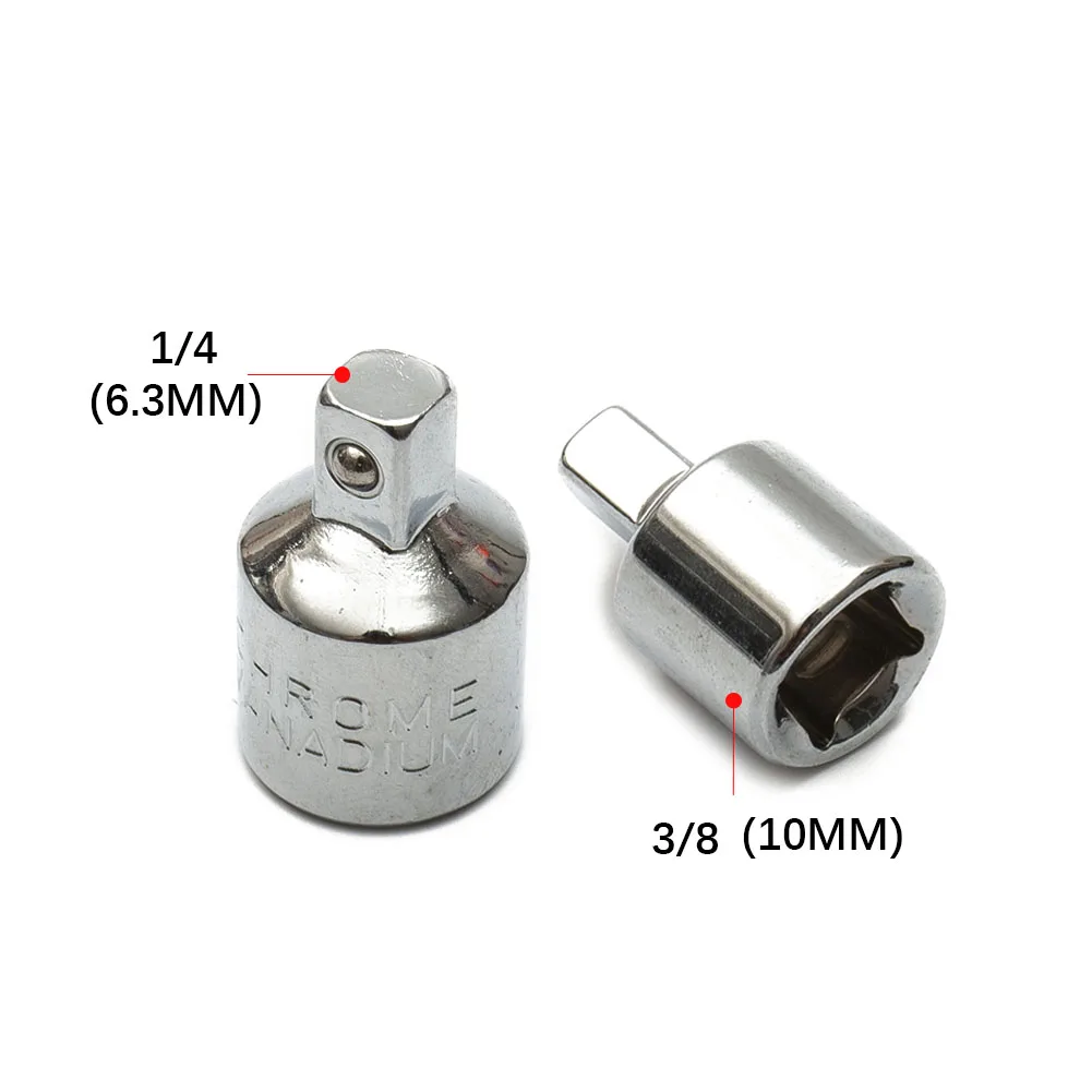 Aço Drive Socket Converter, Catraca Adaptador Chave, Ferramentas Home Repair, 1/4 ", 3/8", 1/2"