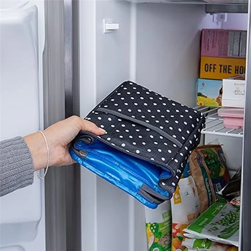 

Versatile Freezer-Compatible Double Bottle Bag Portable Bottle Bag For Keeping Warm And Cold For Mommy's Lunch Bag When Going Ou