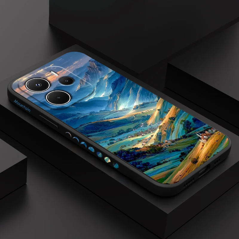 

Beautiful Mountain Phone Case For Xiaomi Redmi Note 14 13 12 12S 11 11S 10 10S 9 9S 15 14C Pro Plus 4G 5G Liquid Silicone Cover