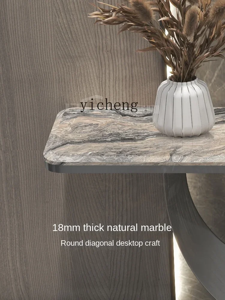 ZTqh Marble Hallway Modern Light Luxury High-End Home Entrance Wall Console