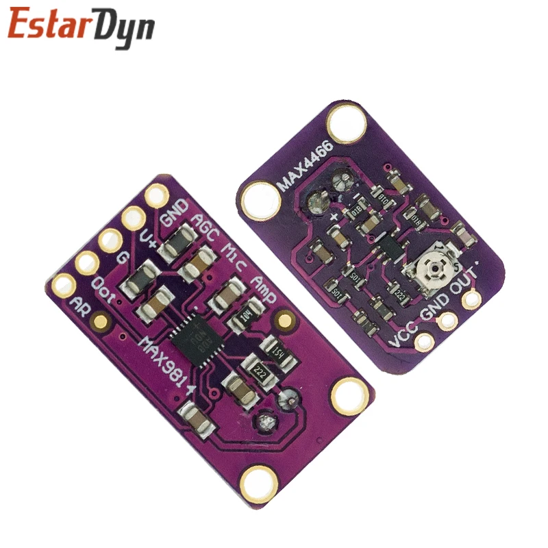 MAX9814 Microphone AGC Amplifier Board Sound Sensor Module Auto Gain Control Attack for Arduino MAX4466 PCB Board Diy Kit