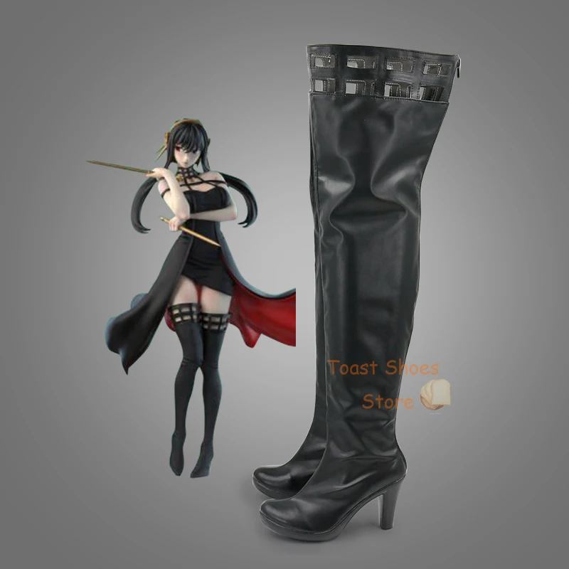 Jeu de cosplay de bande dessinée d'anime pour la fête d'Halloween, accessoire de costume, espion de famille, chaussures de Briar de Yor