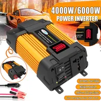 Inverter 4000W 6000W DC 12V To AC 110V 220V Portable Voltage Transformer Auto Charger Converter Car Power Inverter LED Display