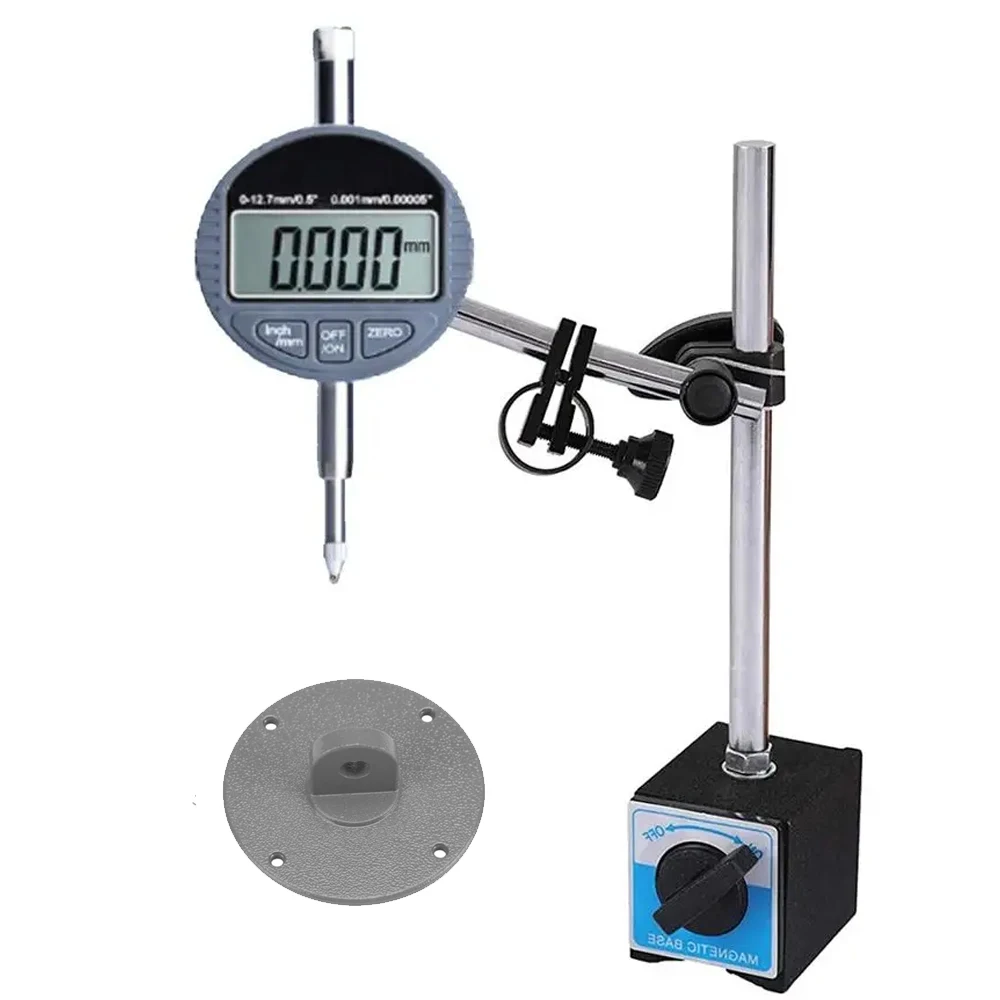 Magnetic Base Holder With Double Adjustable Pole For digital Indicator Test Gauge with Convenient ON/OFF Switch for Automotive