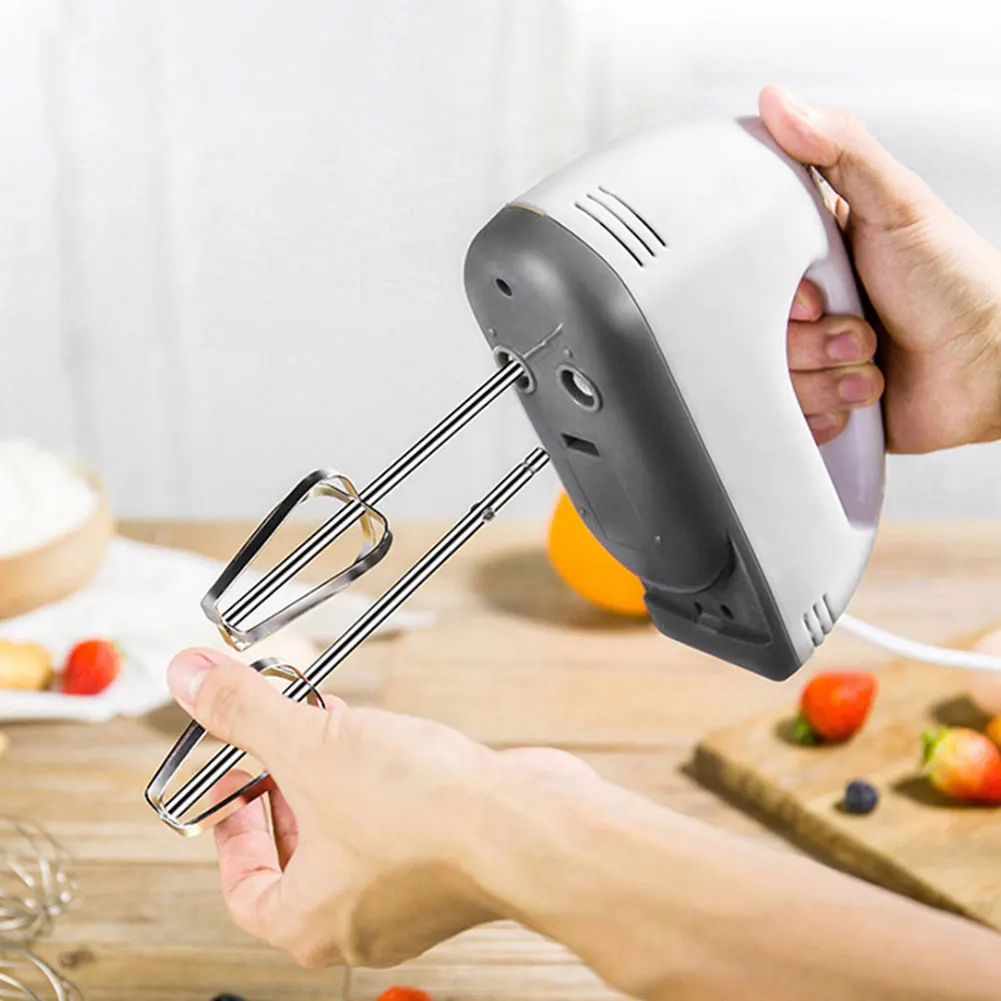 Batidora de mano inalámbrica para cocina, máquina de espuma de leche, agitador eléctrico de 100 W, 7 velocidades