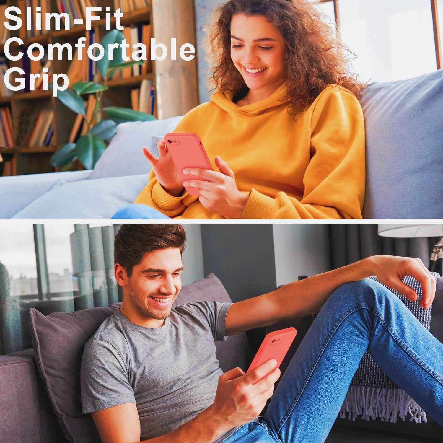 حافظة هاتف من السيليكون السائل المقاوم للصدمات بلون سادة لهاتف آيفون SE 2022/SE2020/7/7+ (مثل آيفون 17Pro Max لون برتقالي)