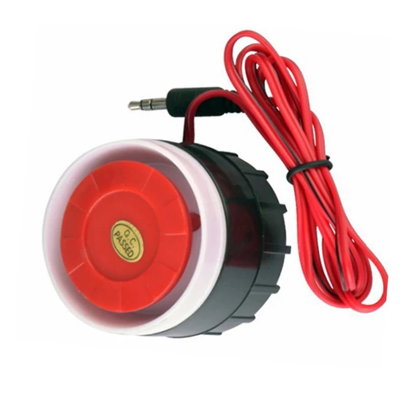 DC 12V Durable Wired Mini Siren: 105dB Anti-Theft Alarm Horn for Home Security Systems