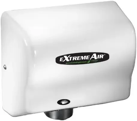 GXT9 ABS Cover High-Speed Automatic Hand Dryer, 10-12 Second Dries, 100-240V, 1,500W Maximum Power, 50/60Hz, White