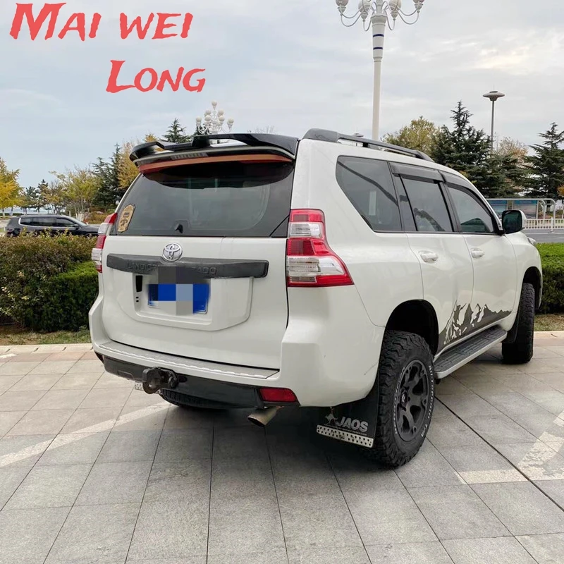 Auto Part ABS Plastic Black White Color Rear Trunk Boot Wing Spoiler For Toyota Cruiser Prado FJ150 FJ 150 2010-2018