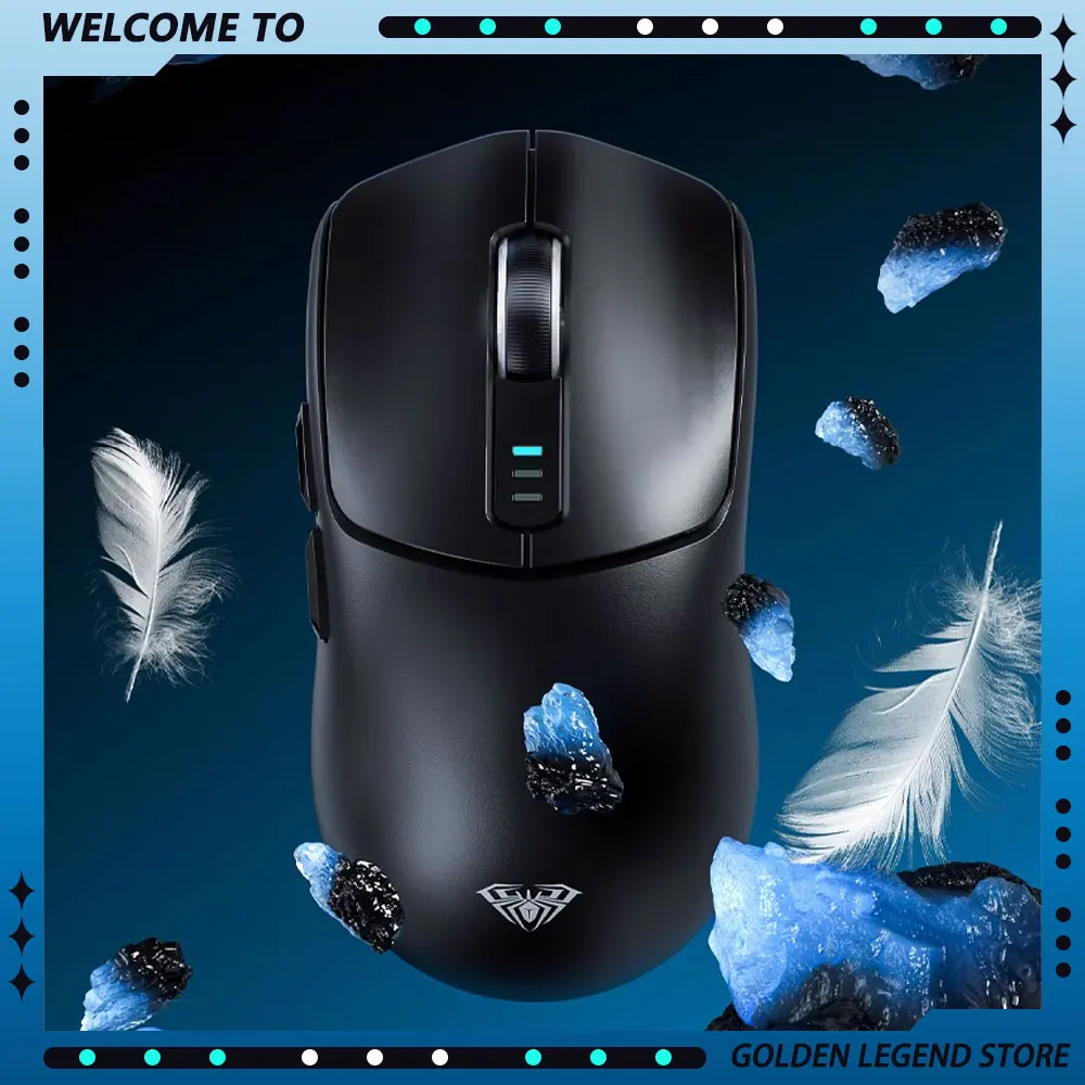 AULA SC580 E-sports Gaming Mouse Wireless Tri-Mode 2.4G/BT5/USB-C 10000 DPI Rechargeable  Mouse Customized Laptop/PC Accessories