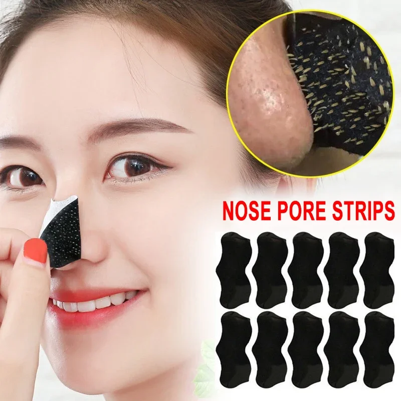 20pc Bamboo Charcoal Blackhead Mask Blackhead Spots Acne Treatment Mask Nose Sticker Cleaner Nose Pore Deep Clean Strip