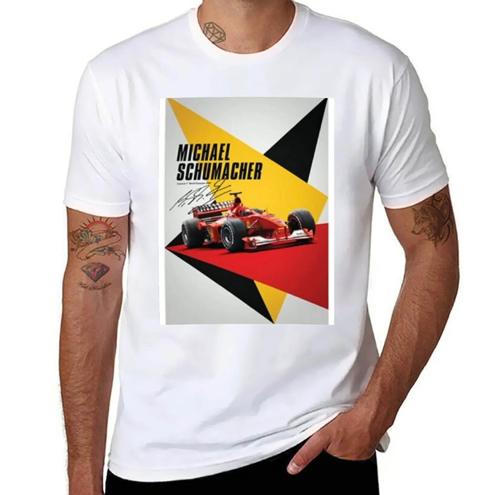 

Micheal Shumacher Poster T-Shirt t shirts for man graphic tees man t shirt luxury man t shirts for men casual T-shirt