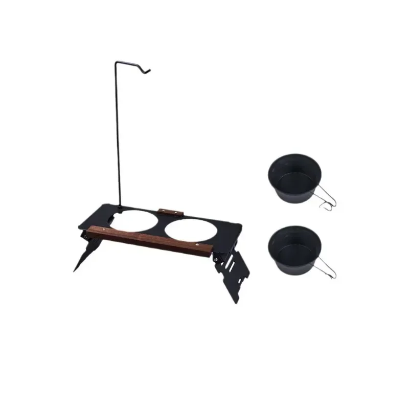 Pet Bowl Rack Cat and Dog Food Edible Rack Outdoor Camping Home Carrying Multifunctional Pet Rack