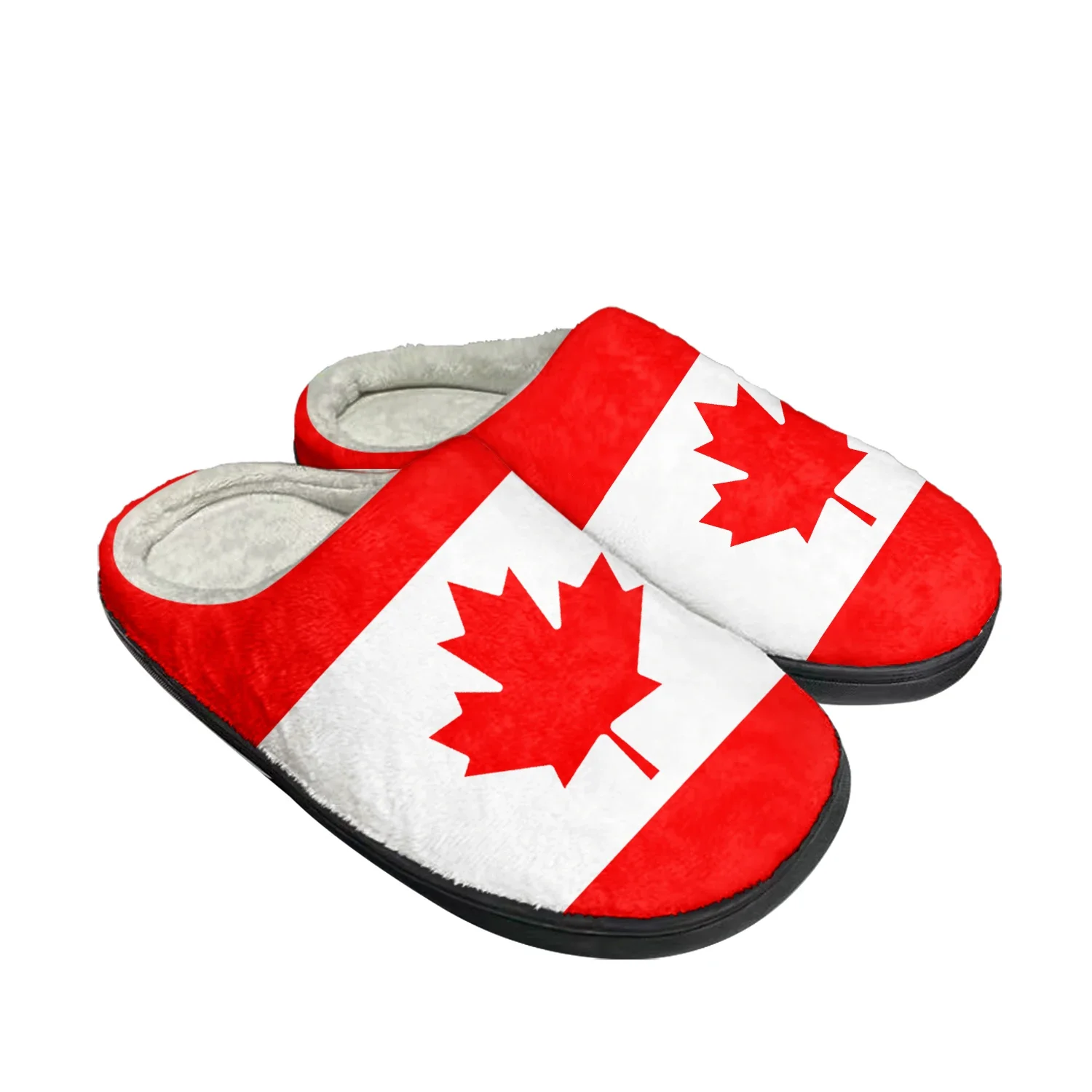 

Canadian Flag Home Cotton Custom Slippers Mens Womens Sandals Canada Plush Bedroom Casual Keep Warm Shoes Thermal Slipper