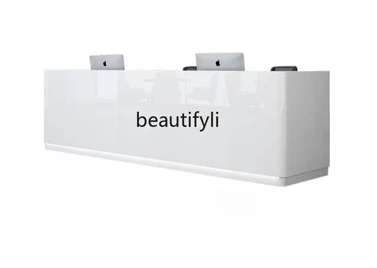 

Simple Modern Company Reception Desk Paint Reception Desk Welcome Cashier Desk Beauty Salon