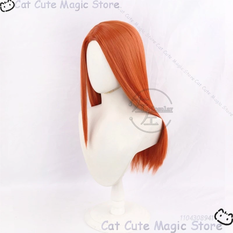 Samantha Eve Wilkins Atom Eve Anime Invinciblee Cosplay Costume 60cm long orange hair Woman Cos Wig Prop Halloween Party Outfit - view 5