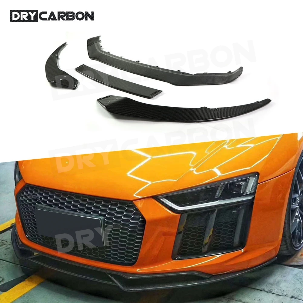 

Передний бампер из углеродного волокна, спойлер, разветвители, фартуки для Audi R8 2016-2019, защита для подбородка, комплекты кузова, аксессуары