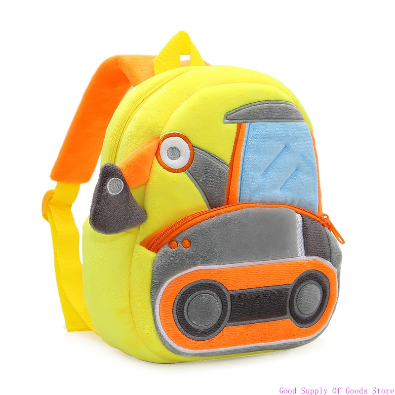 Детская сумка, рюкзак для мальчиков, милый экскаватор, детский плюшевый рюкзак, школьная сумка для детского сада