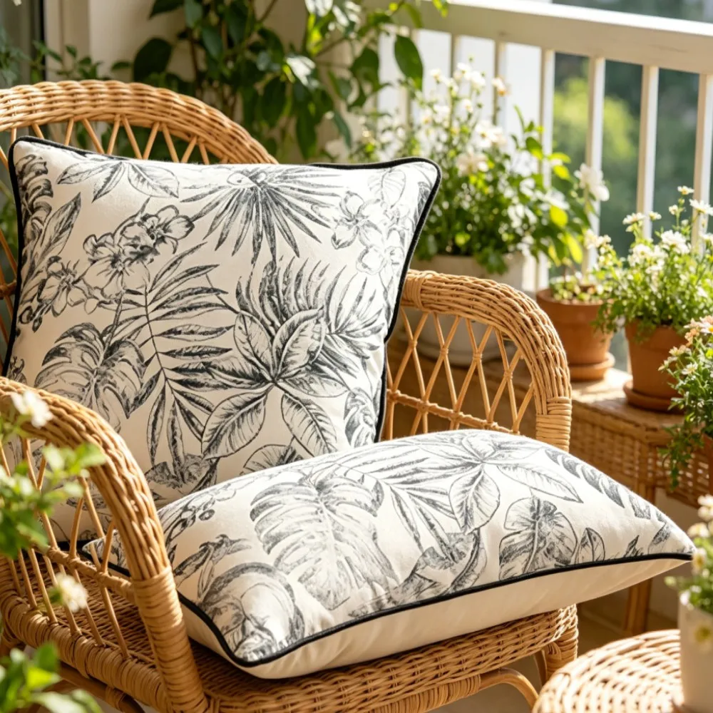 Luxury Leaves Pillow Cover 30x50cm 45x45cm Lumbar Throw Cushion Sofa Pillowcase Spring Home Decor Gift