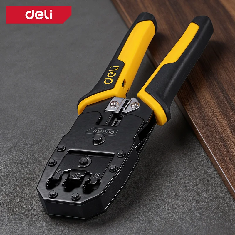 Professional 4/6/8P RJ45 Crimper Plier Multifunctional Network LAN Cable Cutter Stripper Tool Cold Steel PVC Grip for RJ11 RJ12