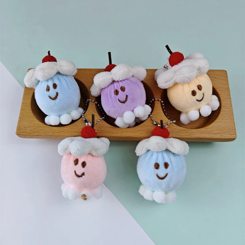 Cute 3D Pudding Cake Plush Doll Toy Pendant Keychain Backpack Hangings Ornament Accessries Gifts