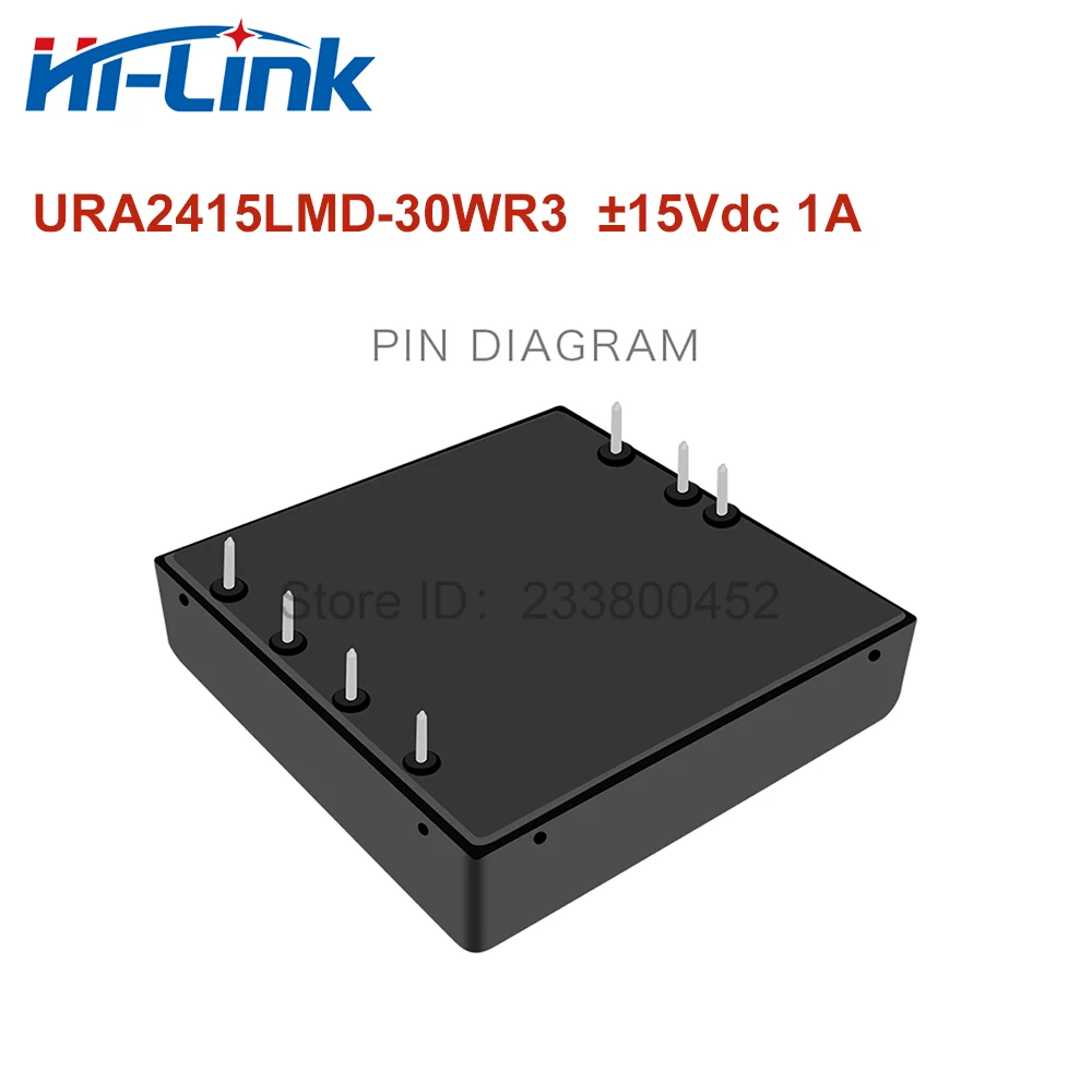 Hi-Link podwójne wyjście URA2412LMD-30WR3 URA2415LMD-30WR3 30W 12V 1,25A/15V 1A moduł zasilania DC-DC 9~36Vdc