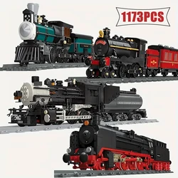 Creative Steam Train Railway Series Building Blocks Model Children's Diy City Building Block Toys For Perfect Christmas Gift