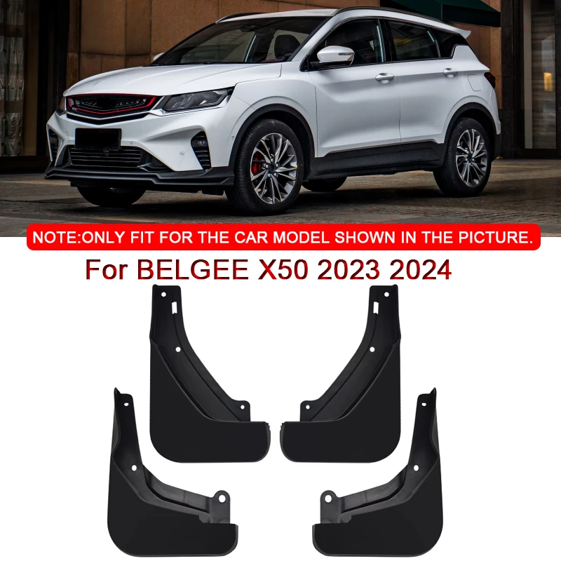 

Fit For BELGEE X50 2023 2024 Car Styling ABS Car Mud Flaps Splash Guard Mudguards MudFlaps Front Rear Fender Auto Accessories