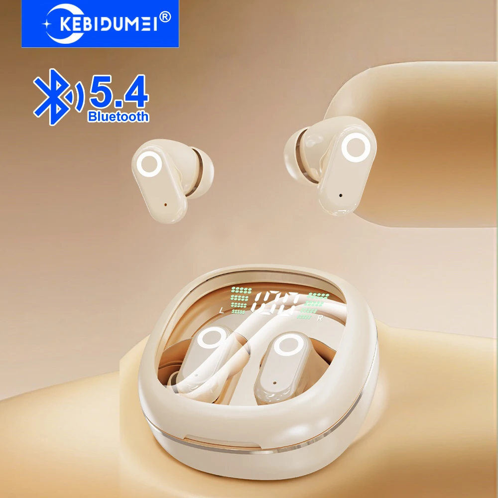 Transparent Bluetooth 5.4 Earphones Mini in-ear Earbuds Sports Headphones Wireless Gaming Headsets HiFi Noise Reduction Earphone