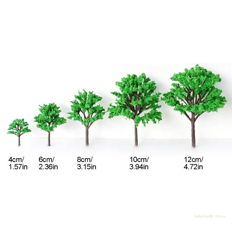 Y4UD 5 個マイクロ桃の木風景置物木苔多肉植物ケーキ装飾