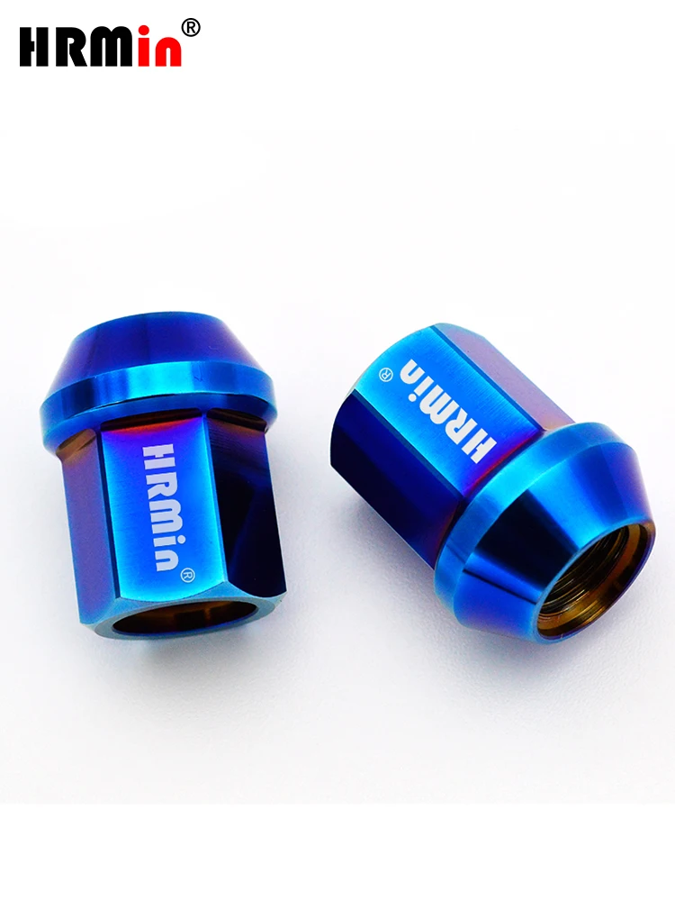 HRMin Gr5 titanium wheel lug nut M14x1.25x27mm lock nut open end for  BMW Mini Toyota  SUPRA