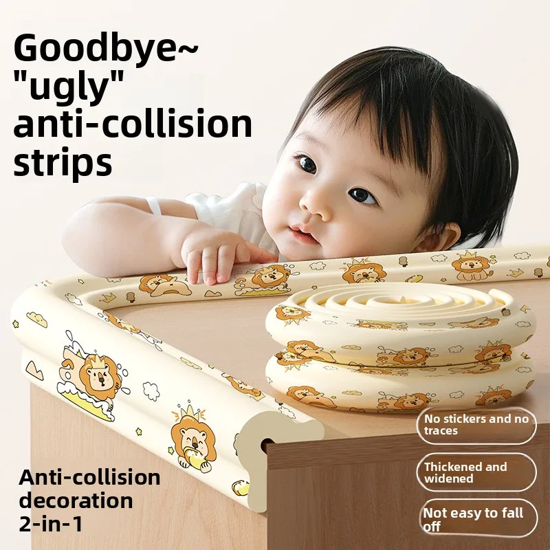 

Kids' Soft Edge Protector - For Corners, Tables, Baby-Safe Bumper Strip, Anti-Collision, Easy to Install, Home Safety Essential.