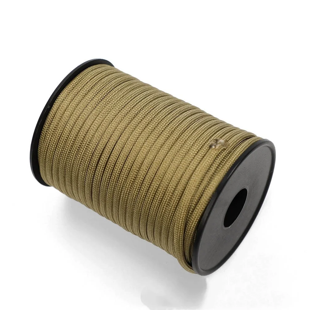 Durchmesser 4mm, Länge 30m, aufrollbares neunadriges Paracord-Seil in verschiedenen Farben, geeignet zur Zeltverstärkung, Windseilbefestigung. – Detail 2