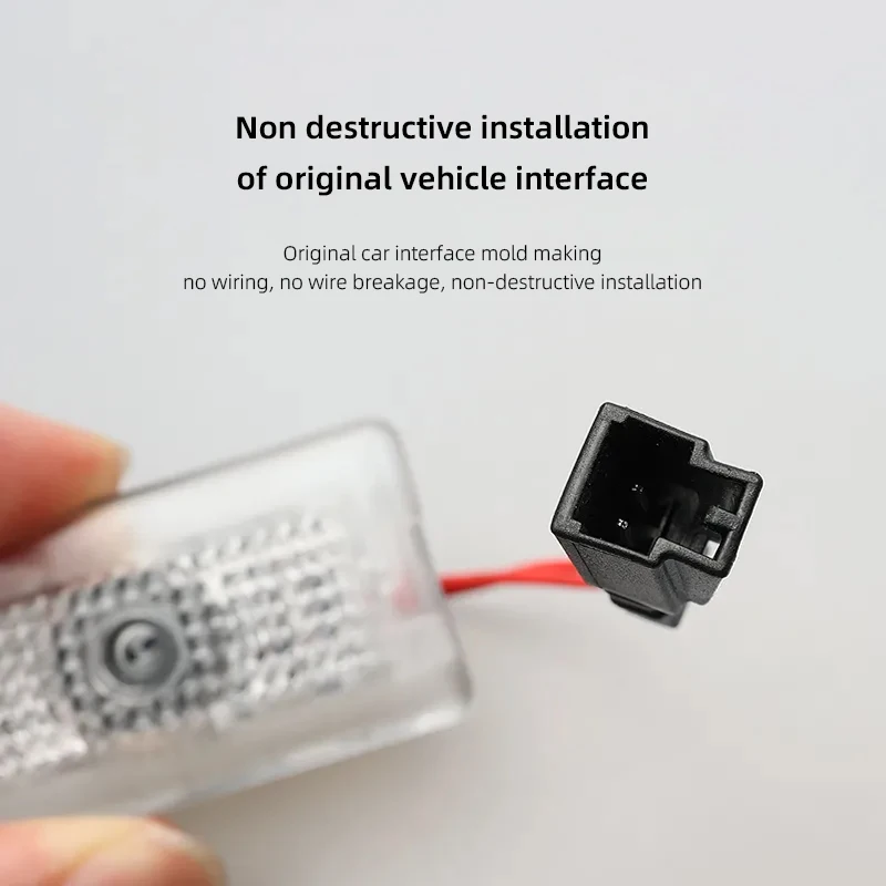 2/4pcs Car Door LED Logo Projector Lights HD Welcome Light 3D Laser Ghost Shadow Light for Tesla Model Y 3 S X Car Accessory view 6