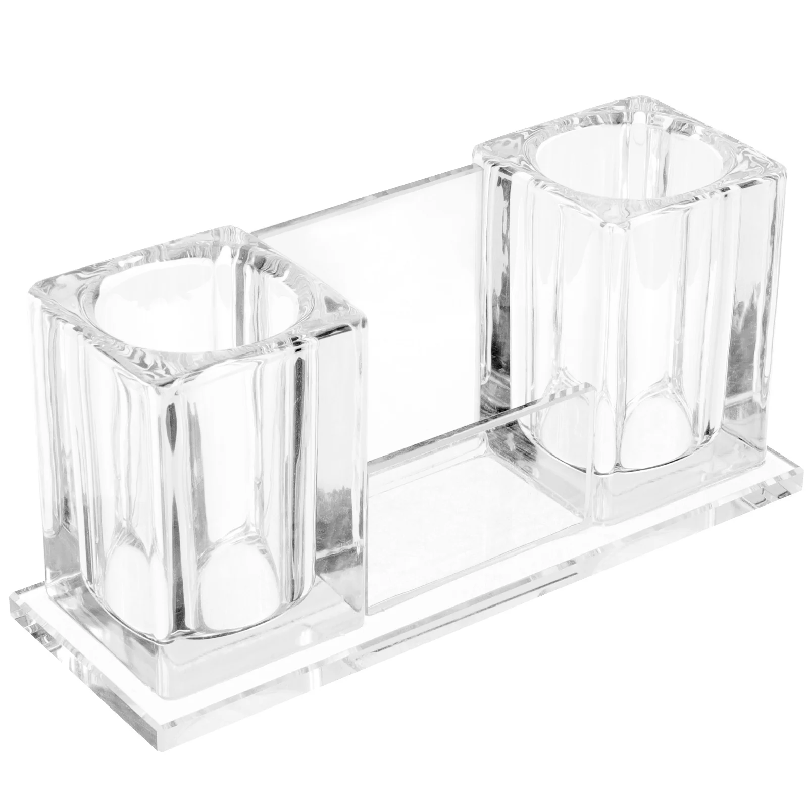 Crystal Microphone Stand Acrylic Desk Mic Holder For Office Studio Home Tabletop Base Universal Mic Support Rack