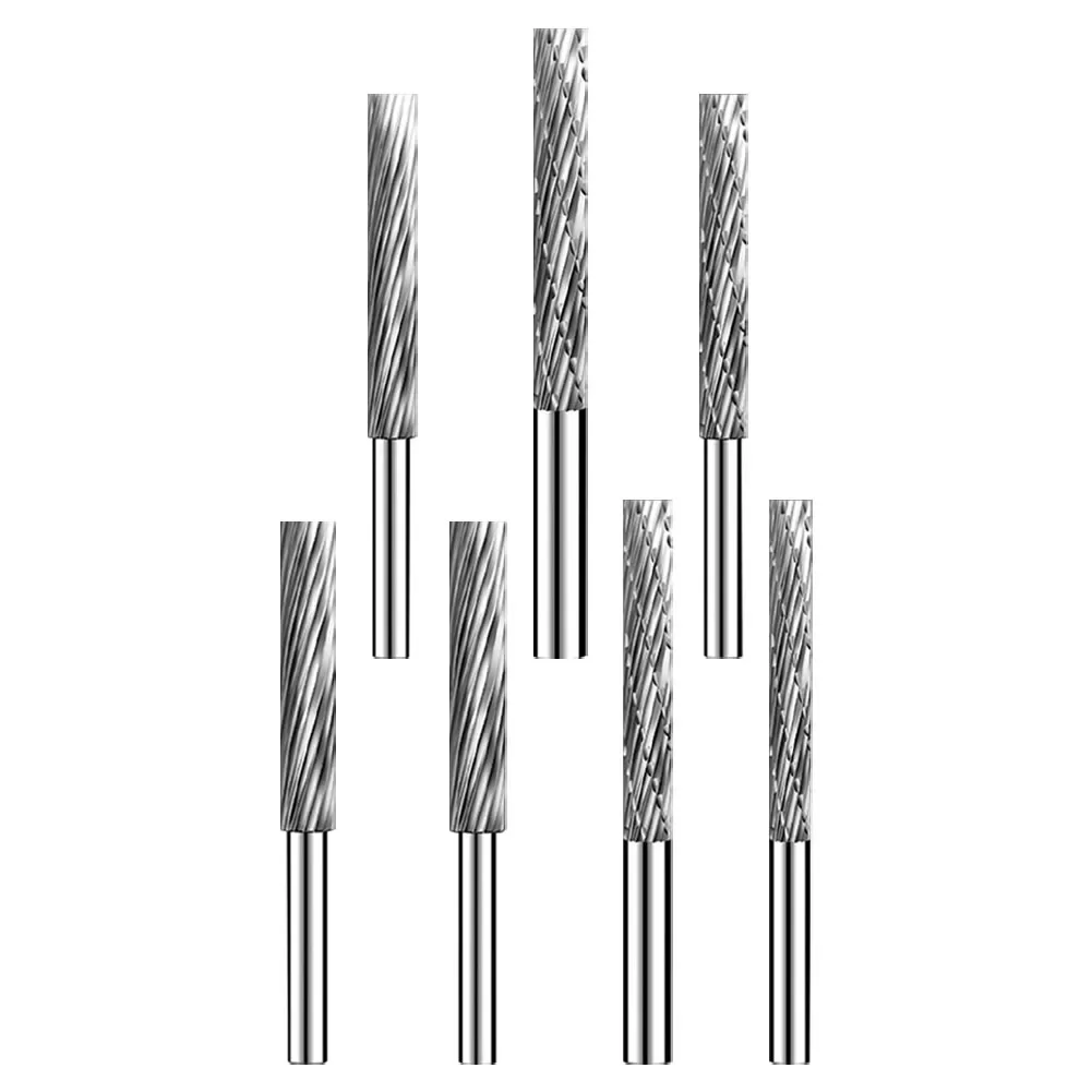 1PC 3mm 4mm 5mm 6mm Shank Rotary Burr Tool Diamond Coated Cylindrical Burr Shank Rotary Burr Rotary Power Tools