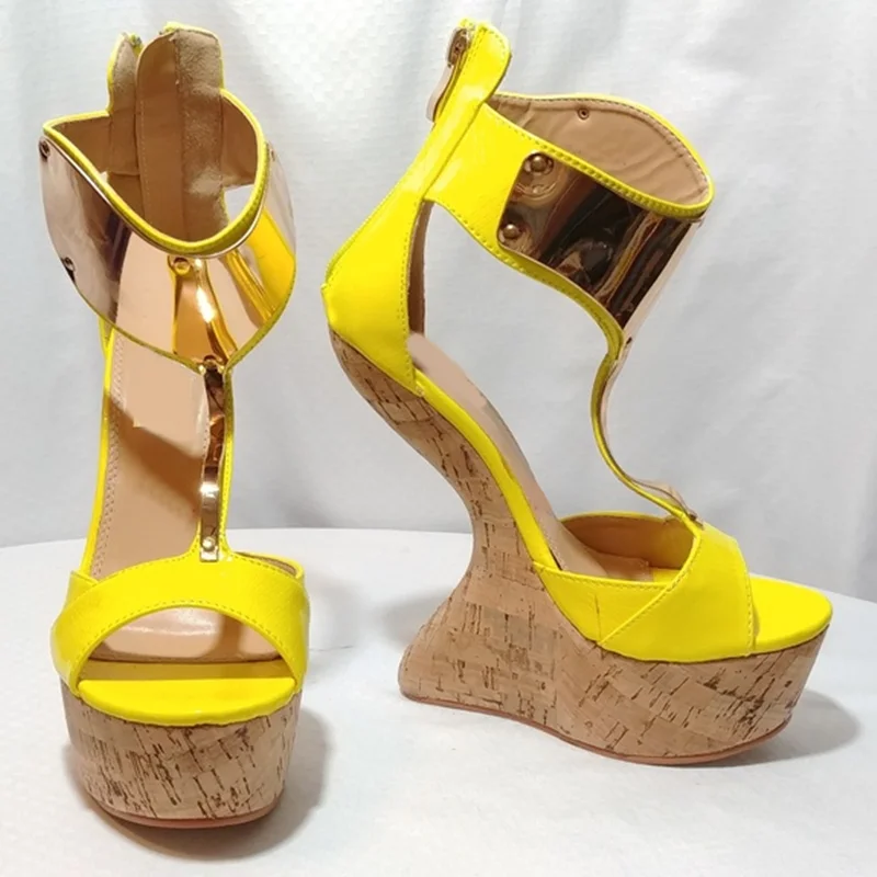 Wood Grain Fertwork Heels Mixed Colors Sandals Sexy Pointed Leather Size35-48 Customized New Arrivals Fashion Women Shoes