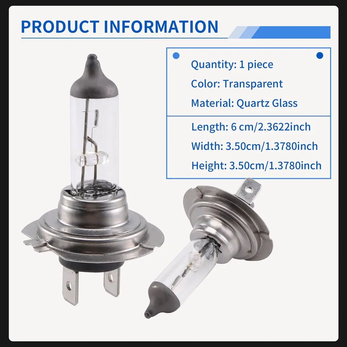 #85U (transparent)Car bulb head light lamp H7 (477/499) 12V 55W PX26d halogen xenon bulb,Automotive Parts & Accessories