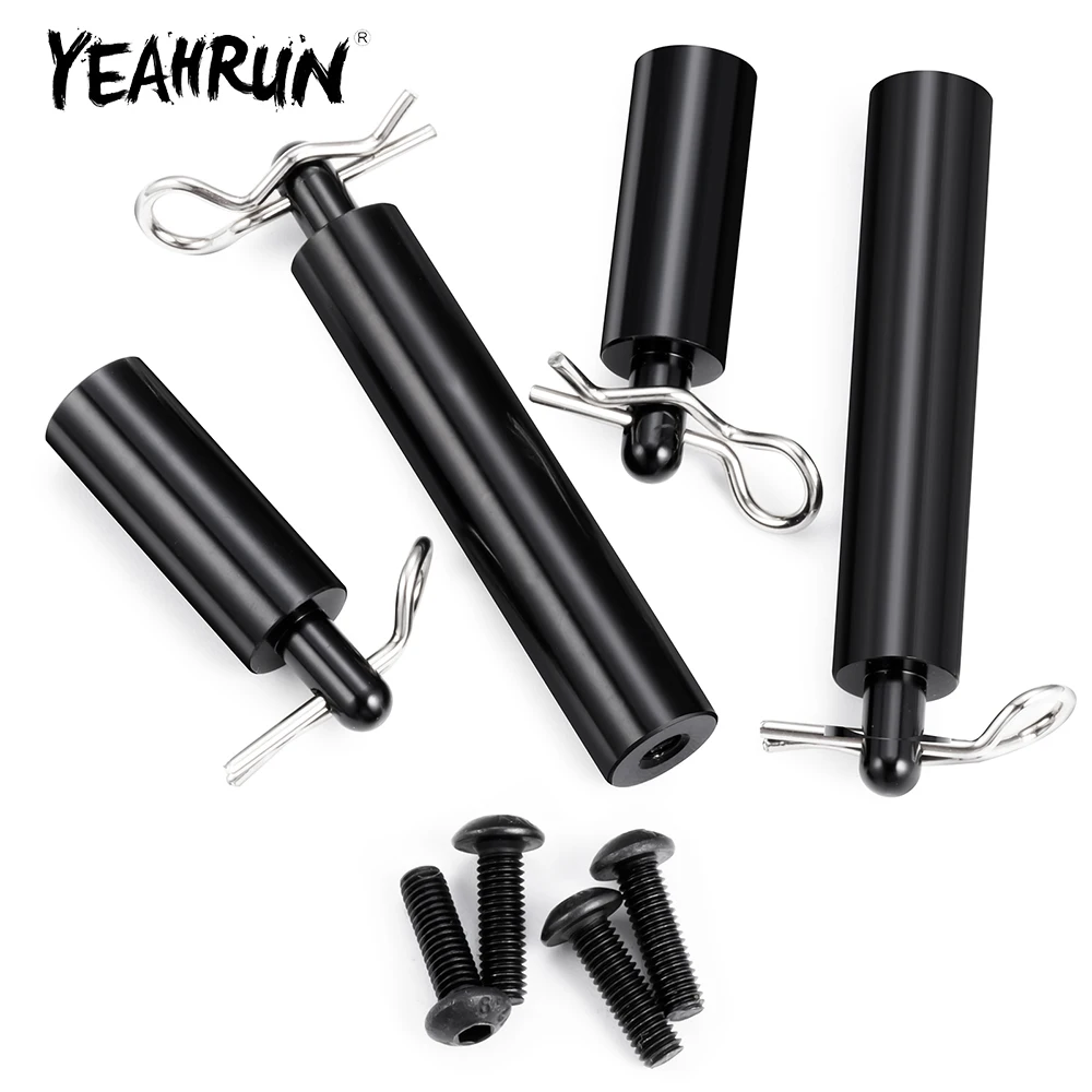 YEAHRUN Aluminum Alloy Front/Rear Car Body Shell Column Post Mounts with Clip for Tamiya 1/10 Clod Buster 4×4×4 Monster Truck