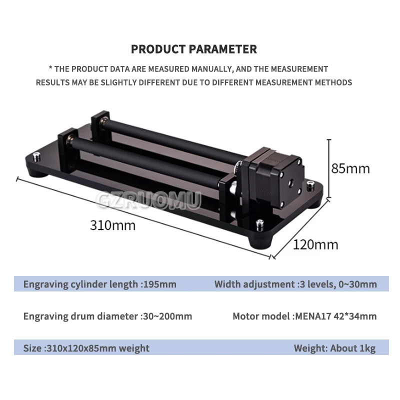 360° Rotating Rotary Roller CNC Y Axis Engraving Accessory For Laser Machine Suitable For Cans Eggs view 2