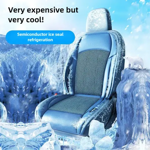 여름 자동차 냉각 시트 쿠션 반도체 통풍 얼음 차가운 패드 트럭 밴 등받이 용 통기성 메쉬 시트 커버