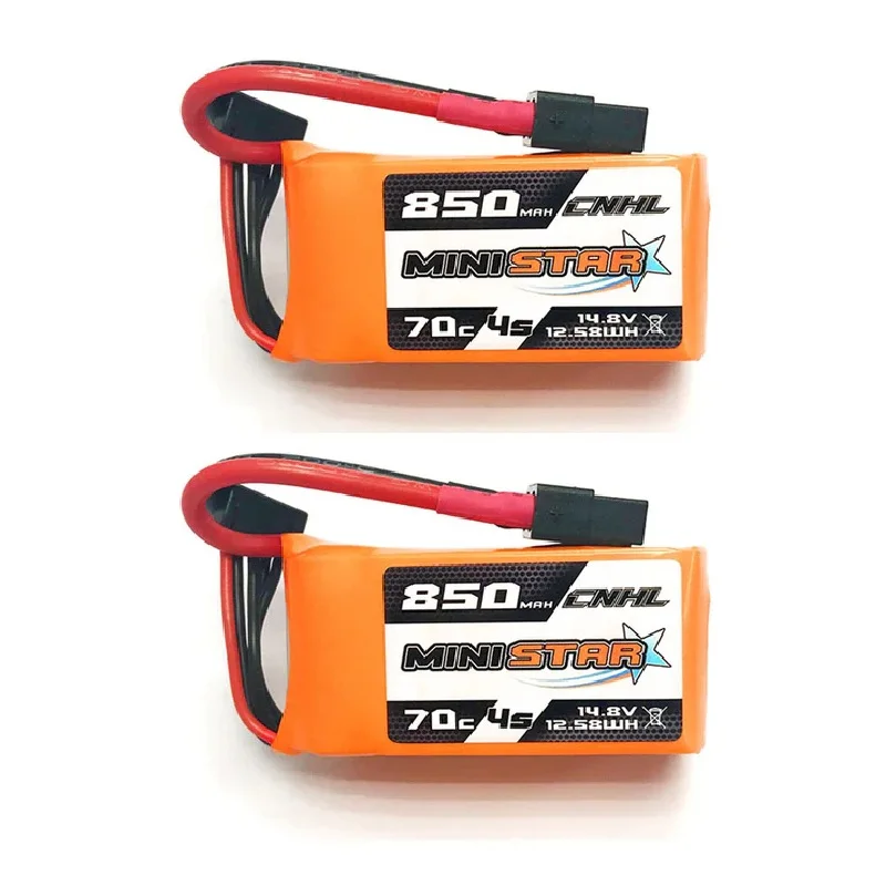 

2 упаковки CNHL MiniStar 850 мАч 14,8 В 4S 70C Lipo аккумулятор с разъемом XT60