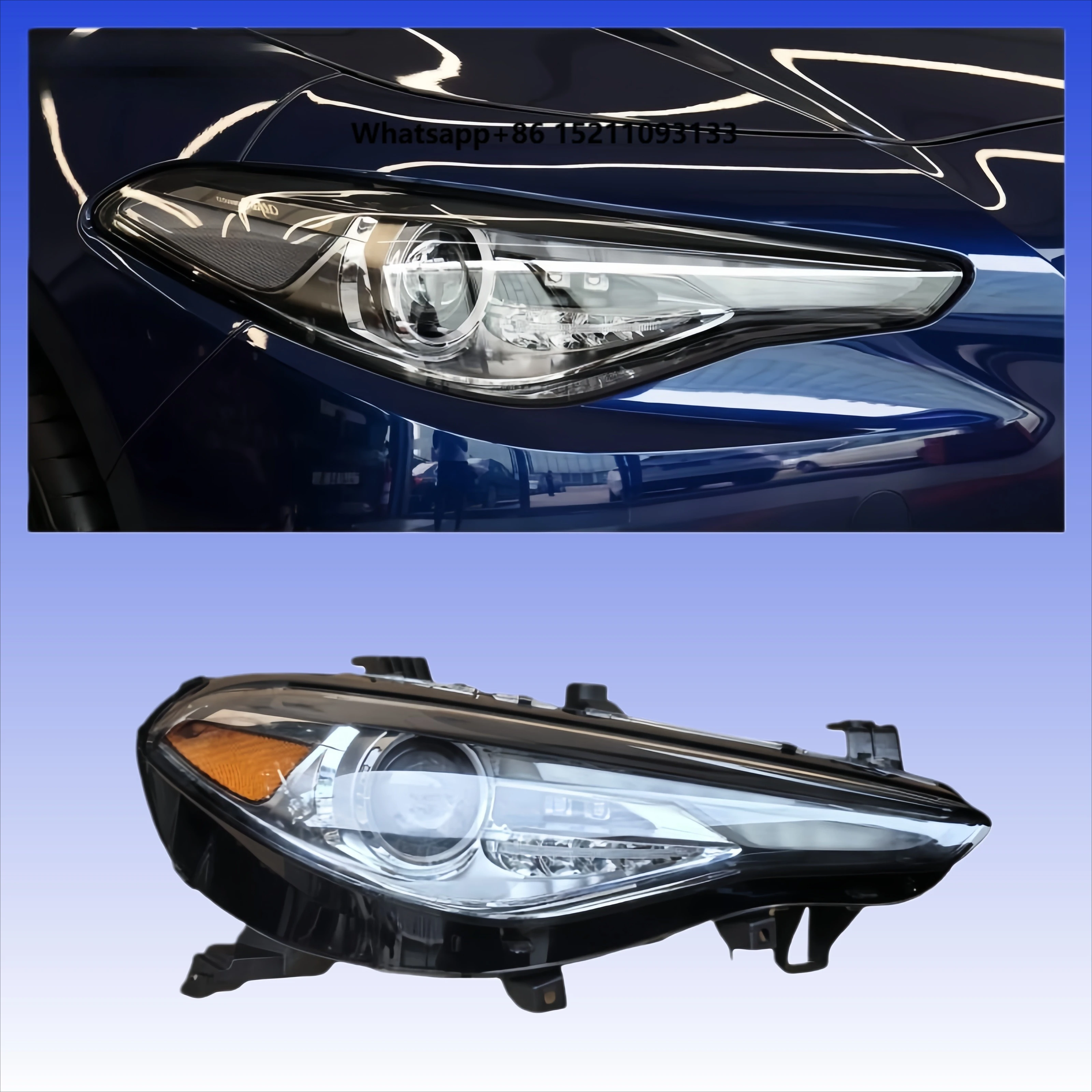 For Alfa Romeo Giulia Headlight Assembly American Version Romeo Giulia Original Xenon Headlamp Stelvio HID Car Light 2017-2023