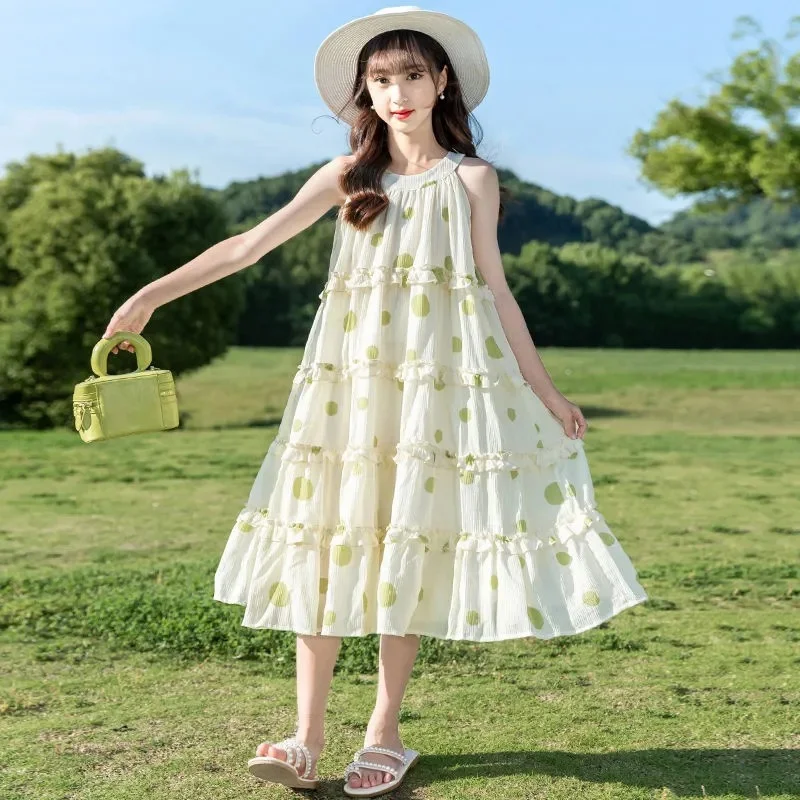 Girl Dress Kids Party Birthday Evening Gown Cotton 2024 Perfect Spring Summer Sport Teenagers Outwear Flower Girl Dress Children