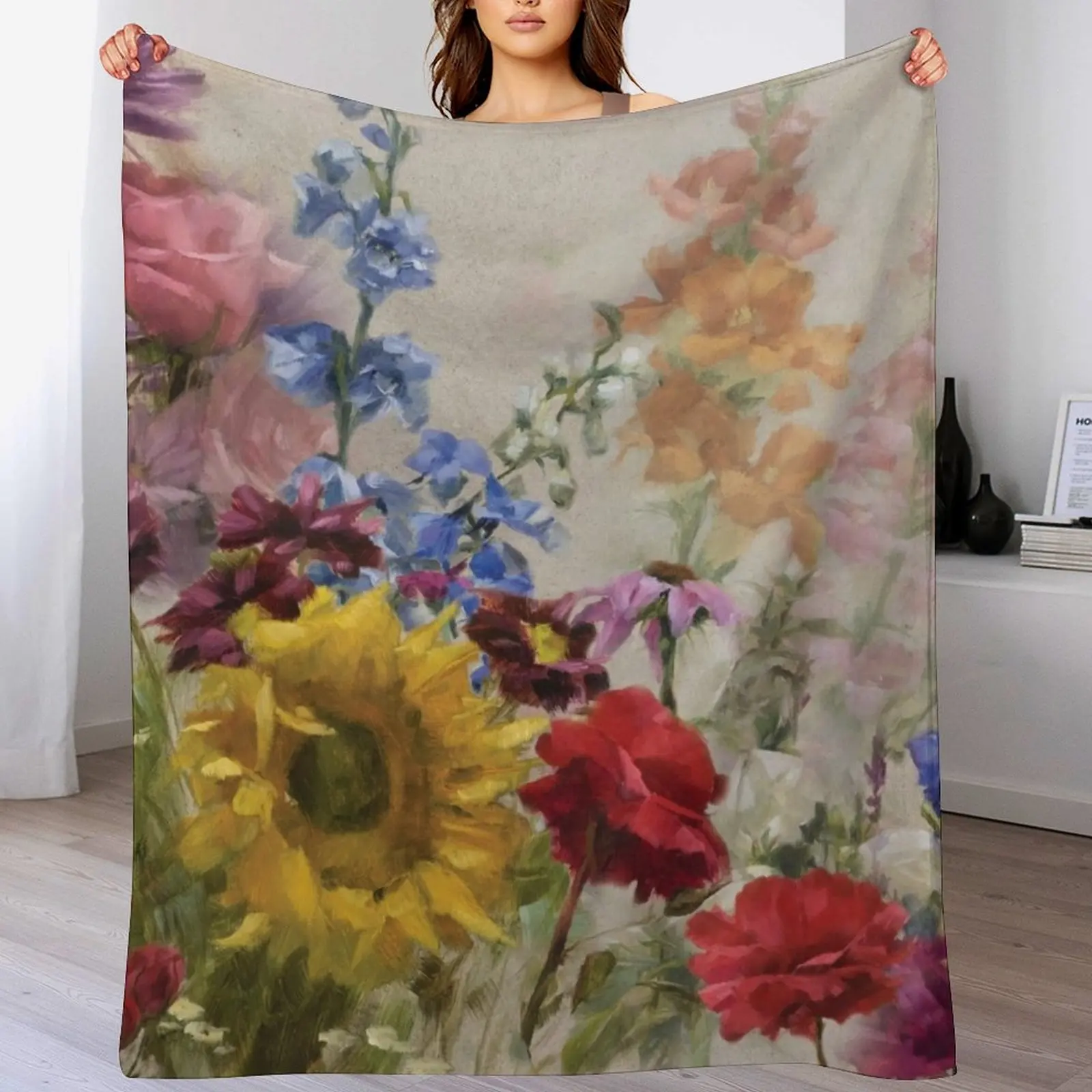 Flourish Throw Blanket Summer Soft Beds Decoratives Blankets