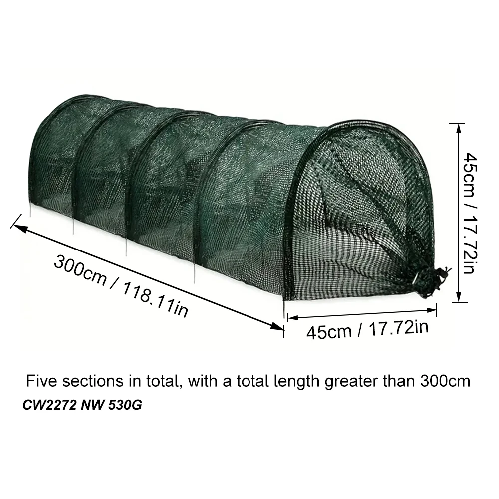 2Pcs Set 6m Durable Metal Frame Garden Tunnel Greenhouse with Shade Netting and Plastic Cover for Plant Protection