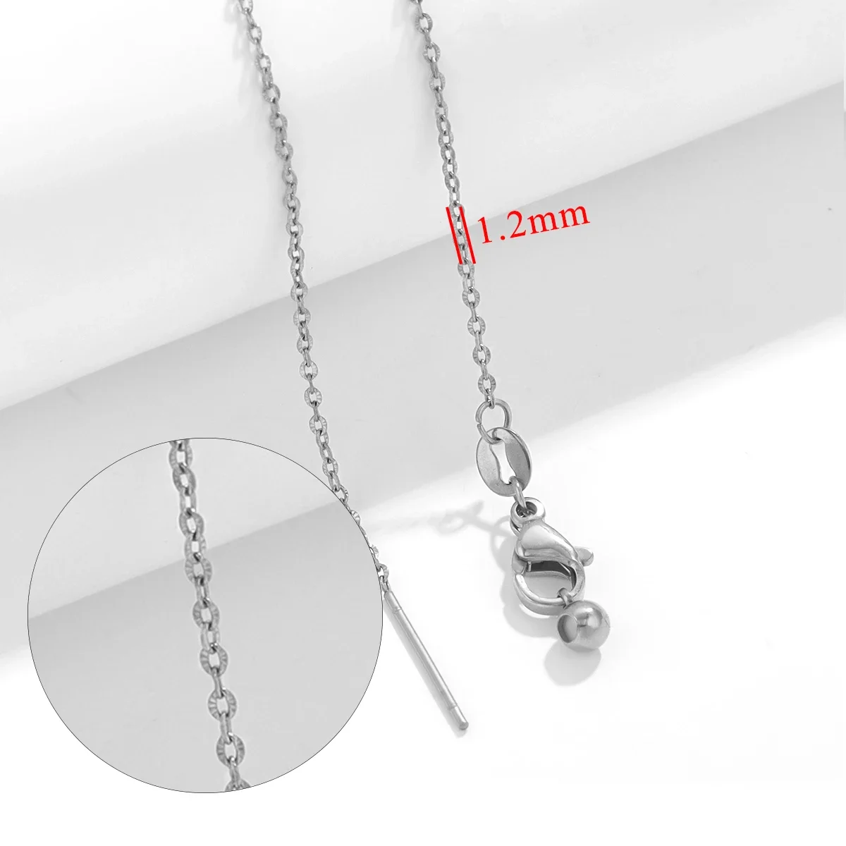 5pcs Adjustable Stainless Steel Chains for DIY Jewellery