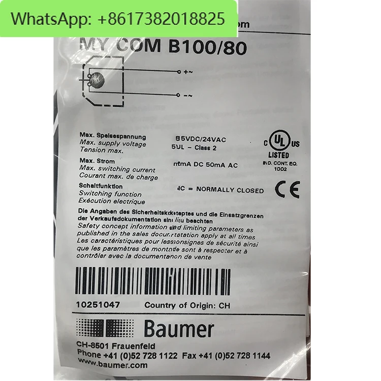 MY-COM B100/80 Mechanical precision switch normal close Measure type contact with mediumB1OO/8O MY-COM B100/80  MY-COM E7+5P80/L